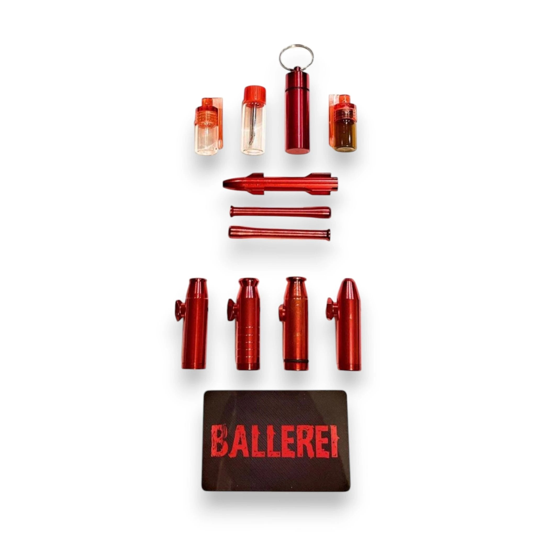 XXL Dosierer-Set Rot – Komplettes Set mit Spendern, Dosierern & Aufbewahrungsdose -  from DieBallerei