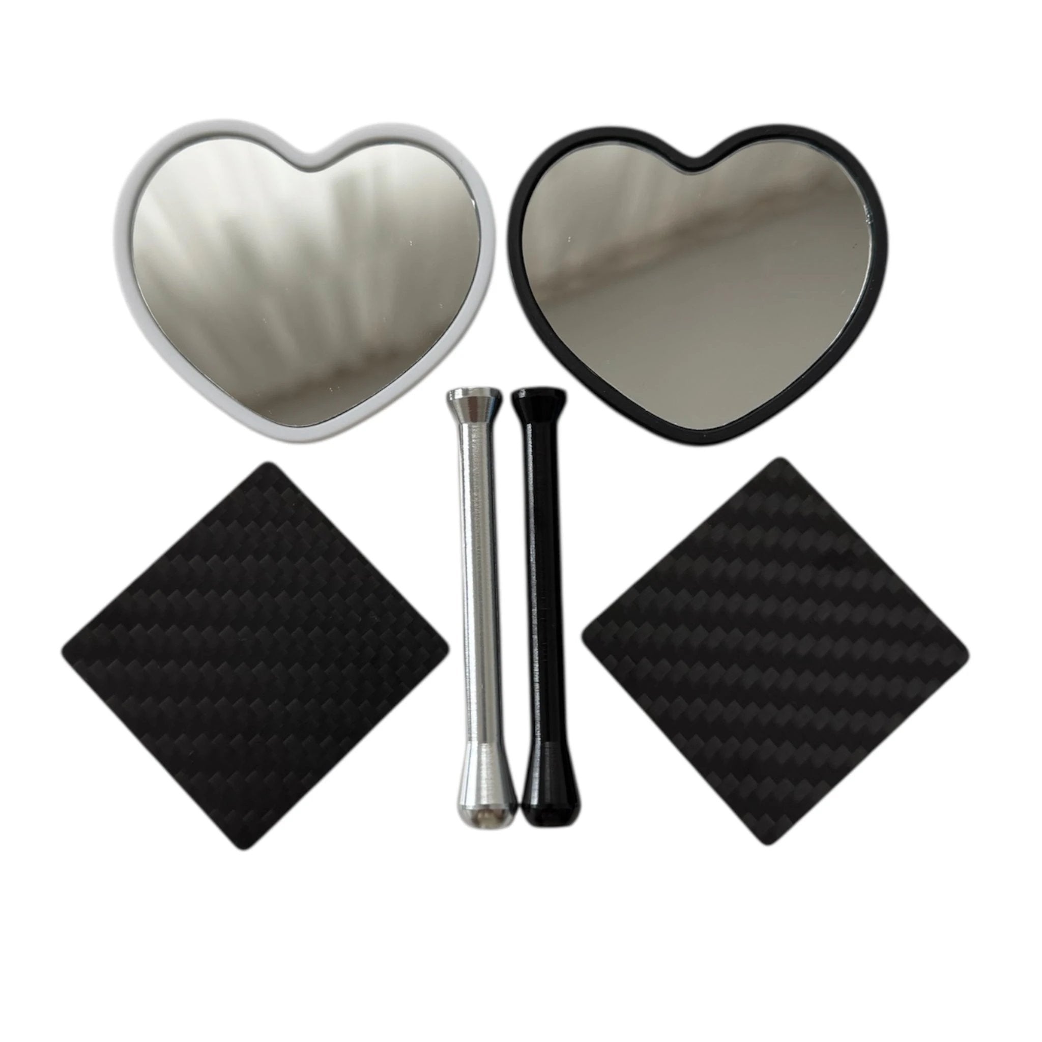 YOU & ME – Spiegelset mit Carbonkarte & Röhrchen - ideal für unterwegs -  from DieBallerei