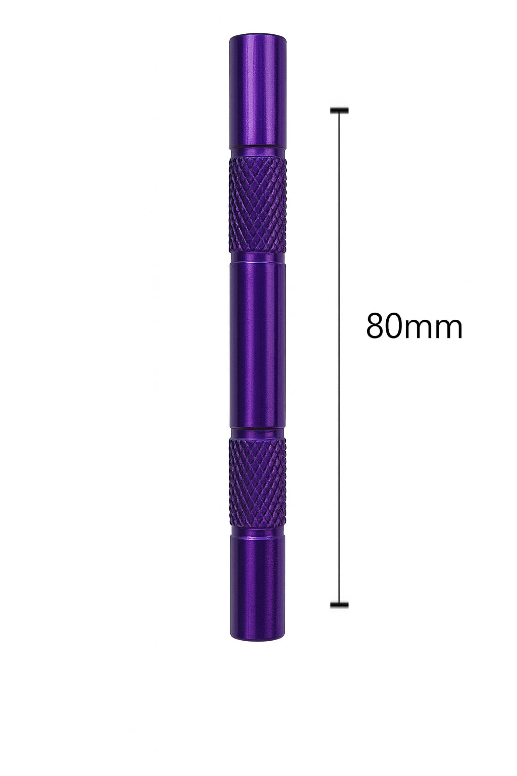 Zieh-Röhrchen Set aus hochwertigem Aluminium – 80mm in Lila