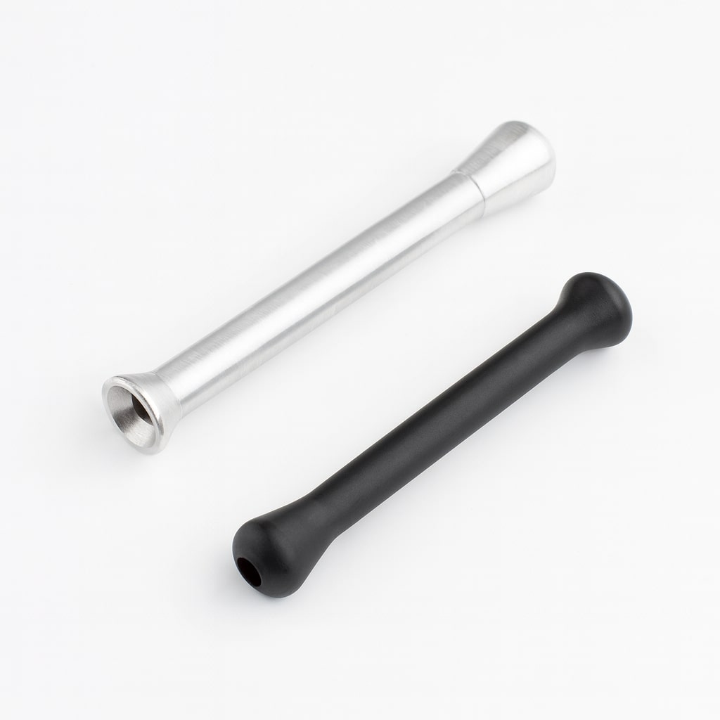 Ziehröhrchen Set in Schwarz und Silber - robuste Alu-Ausführung