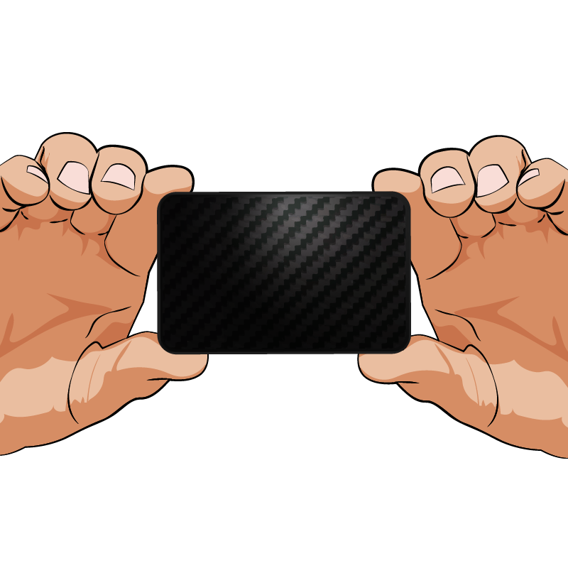 3-er Set Hack Karte aus Carbon – 3 stylische Designs! -  from DieBallerei