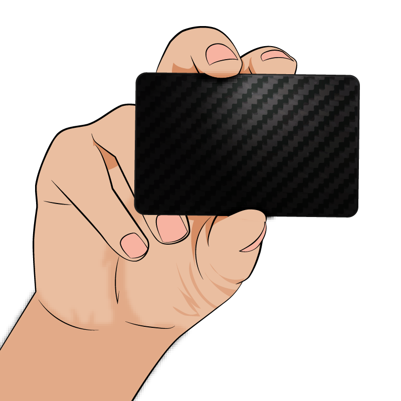 3-er Set Hack Karte aus Carbon – 3 stylische Designs! -  from DieBallerei