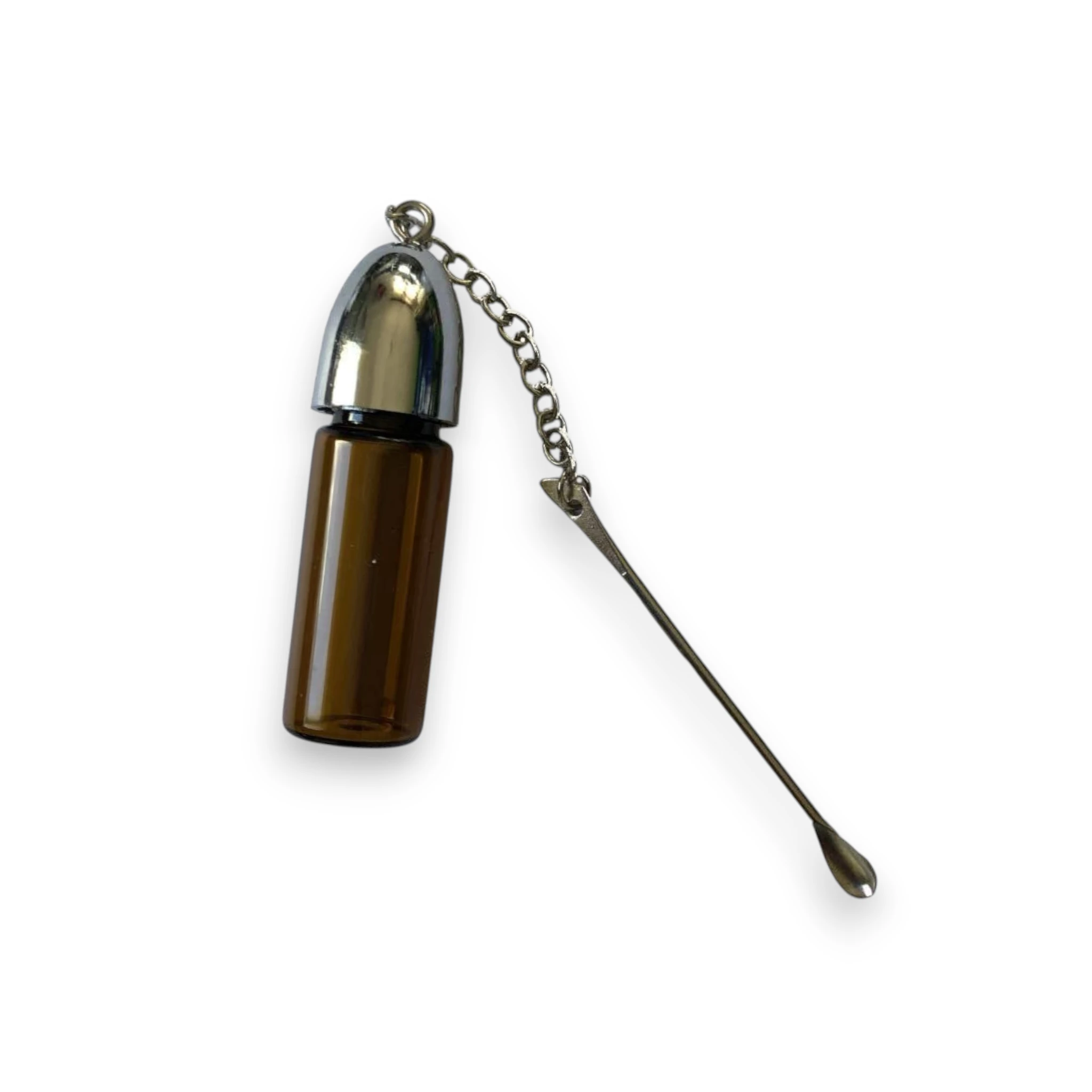 Spender/ Portionierer aus Glas mit Löffel inkl. Trichter (53mm / braun) -  from DieBallerei