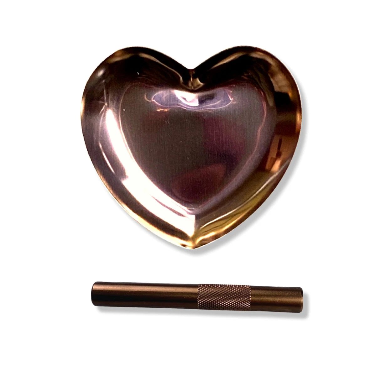 Set hochwertige Herz Zieh-Unterlage aus Metall in Bronze – Stilvoll & Praktisch -  from DieBallerei