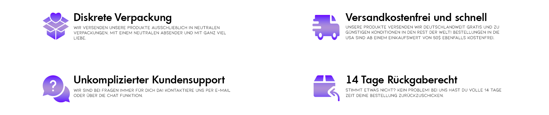 Dikrete Verpackung etc.