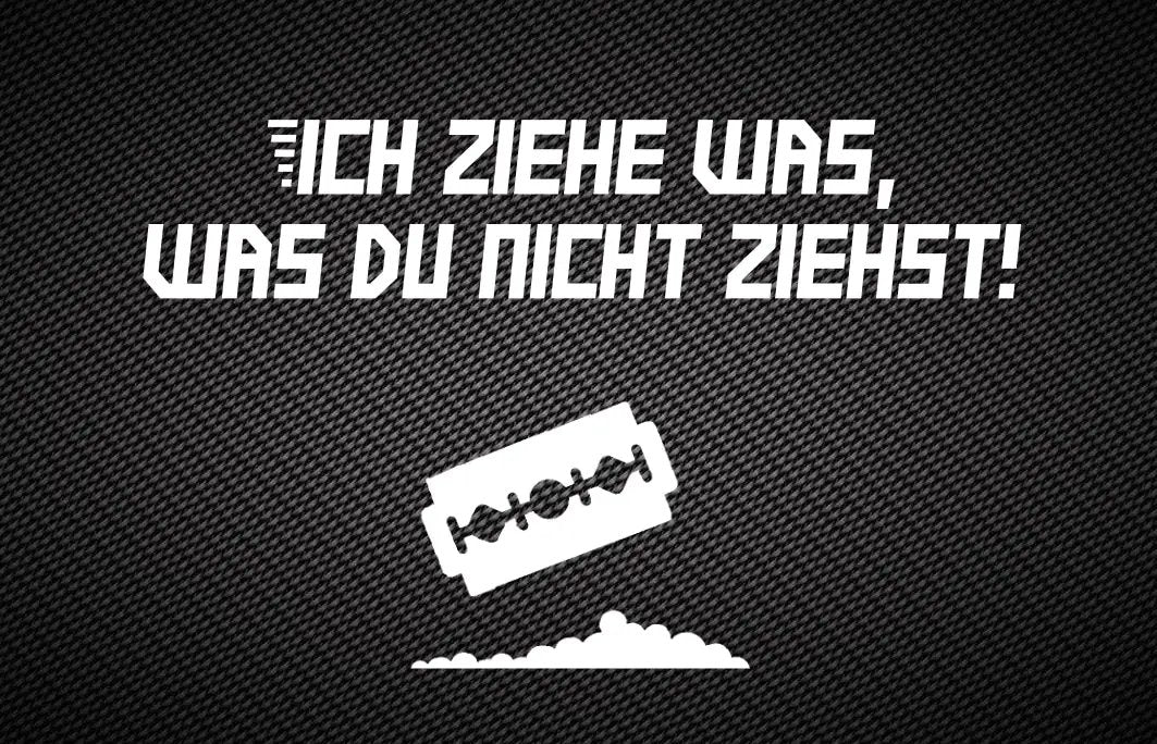 Hack-Karte „Ich ziehe was, was du nicht ziehst!“  im edlen Carbon Look -  from DieBallerei