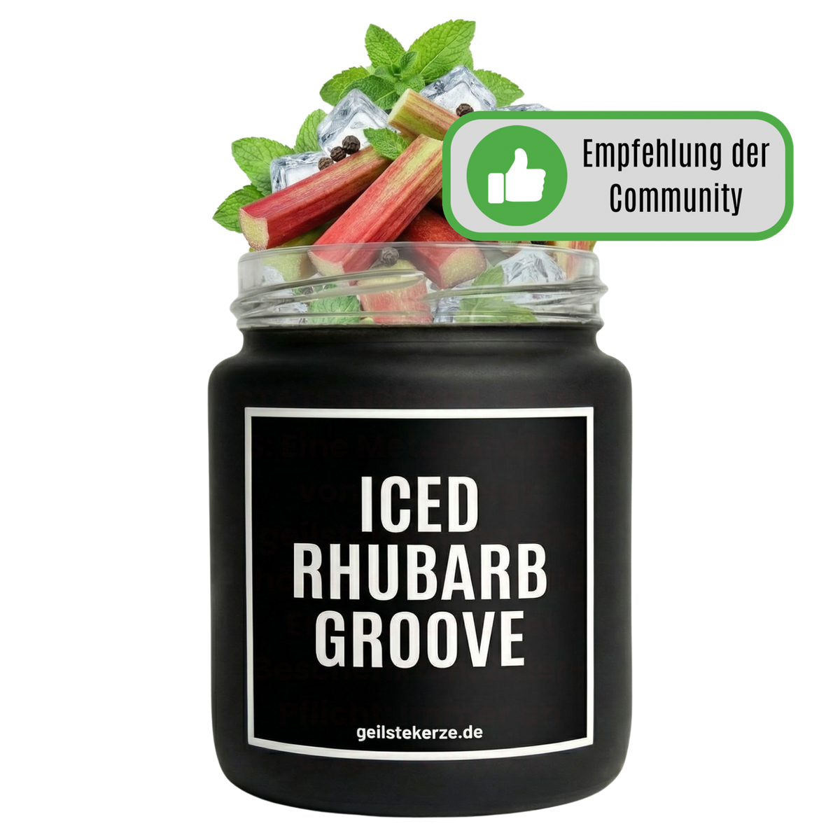 Bougie la plus cool – Bougie parfumée "RAVE Kerze" Écriture blanche