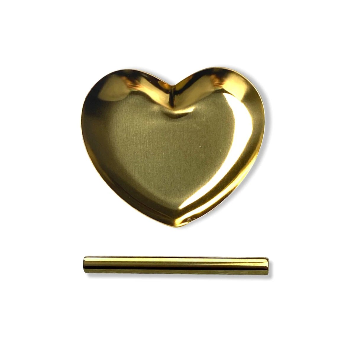 Set Goldene Herz Zieh-Unterlage aus Metall – Edles Design & Praktische Größe -  from DieBallerei
