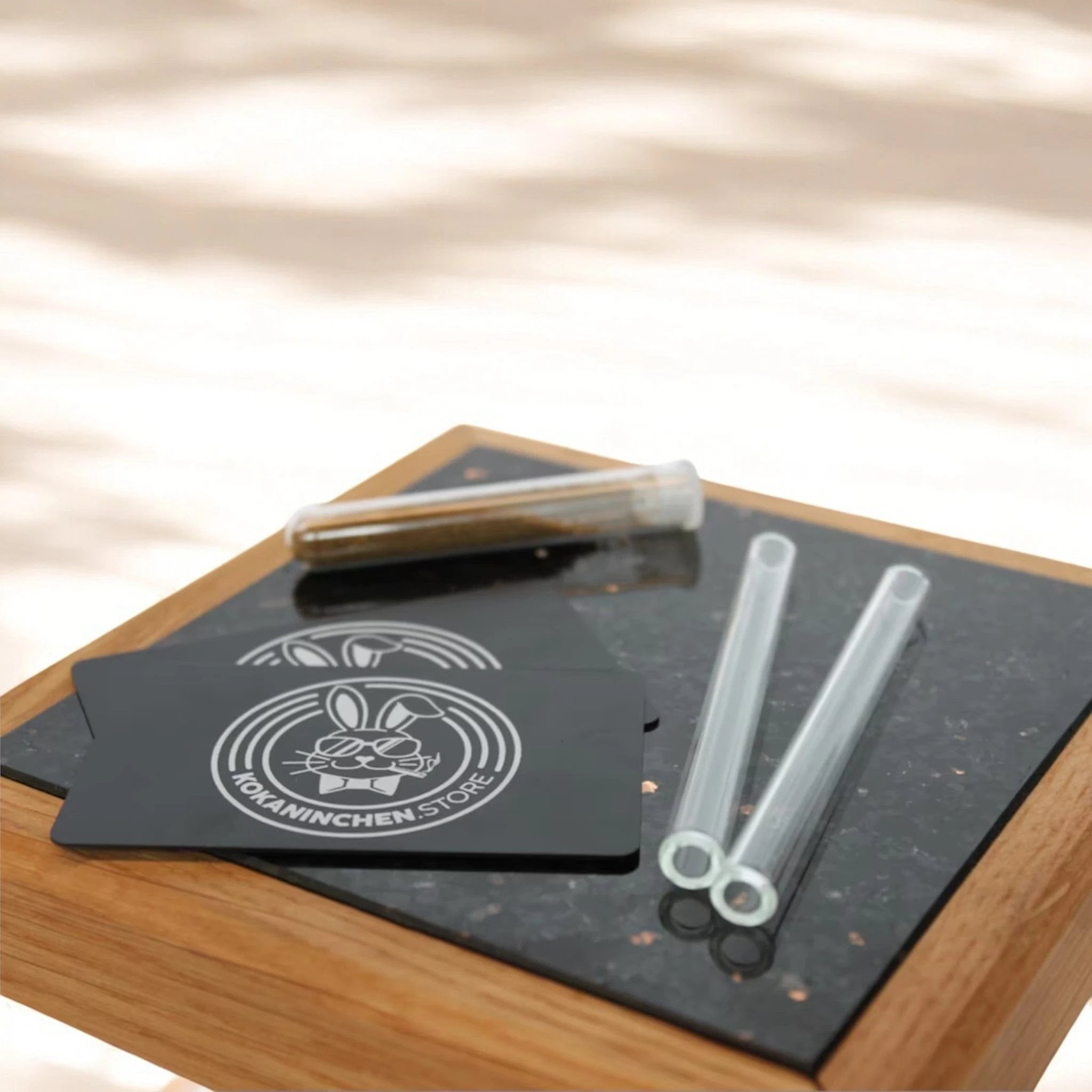 Kokaninchen Granit Untersetzer "GoldenGalaxy" hochwertige Aufbewahrungsschublade, Tassenuntersetzer, hochwertige Granitplatte -  from DieBallerei