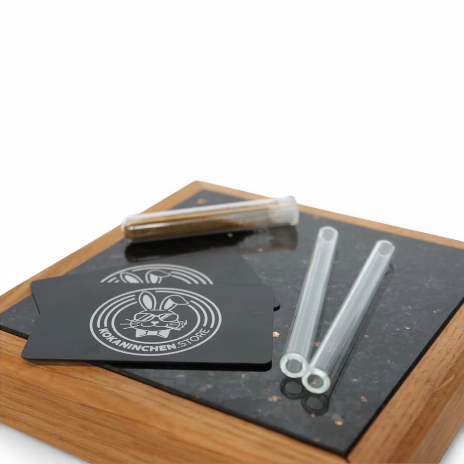 Kokaninchen Granit Untersetzer "GoldenGalaxy" hochwertige Aufbewahrungsschublade, Tassenuntersetzer, hochwertige Granitplatte -  from DieBallerei