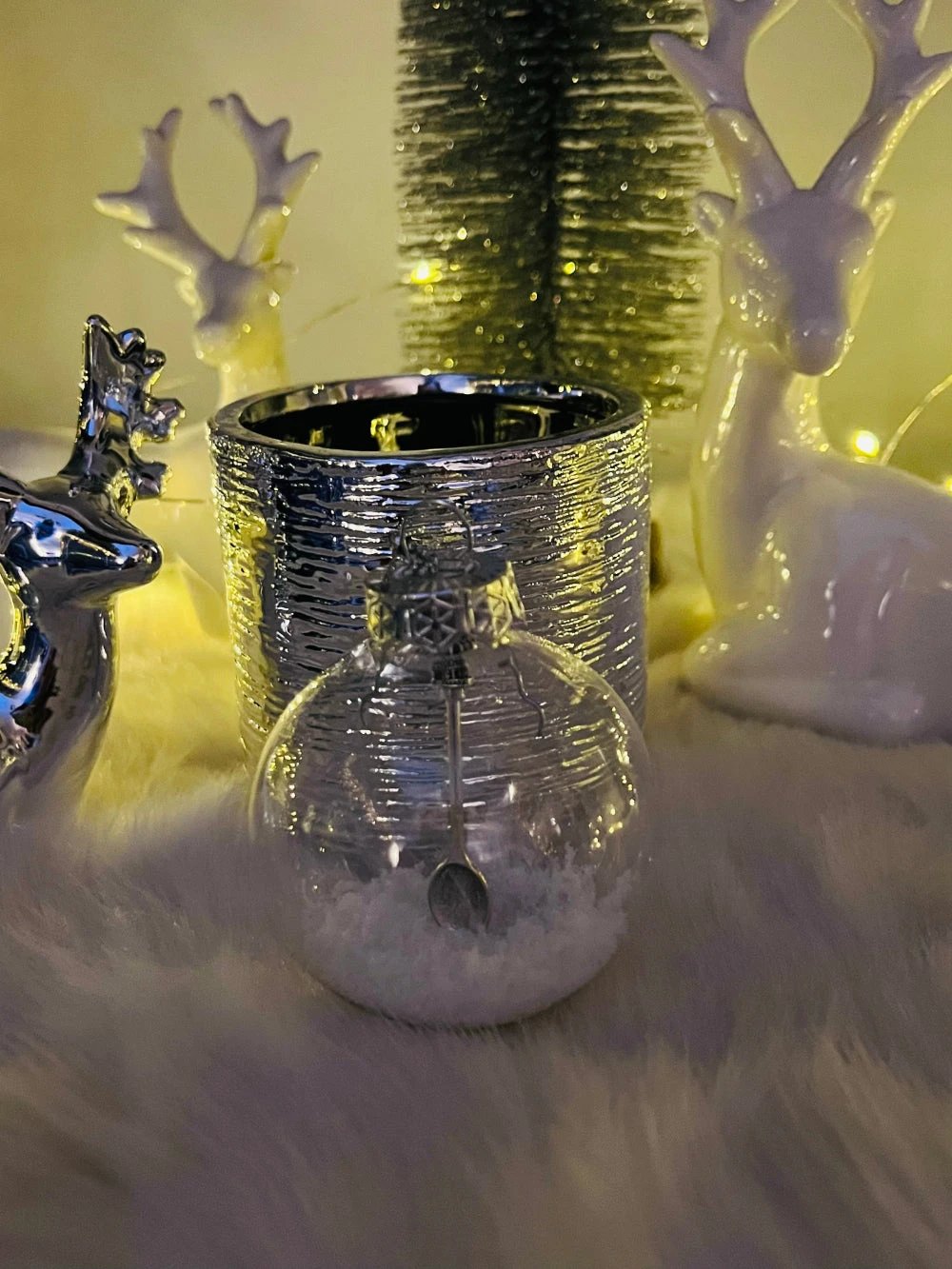 Christbaumkugel mit Kunstschnee & Löffel – Die besondere Weihnachtsdeko -  from DieBallerei