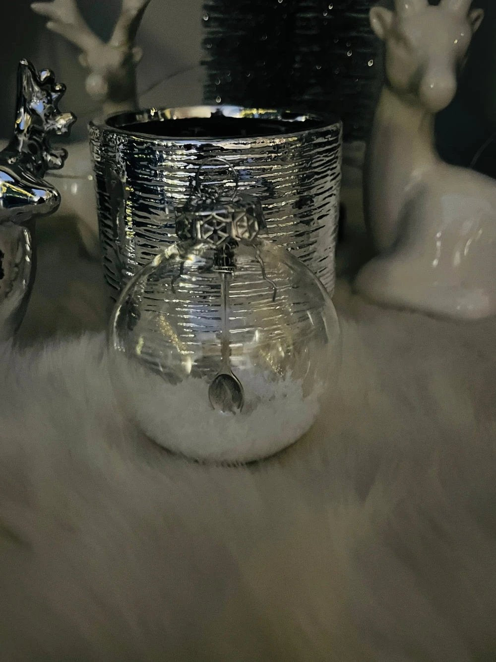 Christbaumkugel mit Kunstschnee & Löffel – Die besondere Weihnachtsdeko -  from DieBallerei