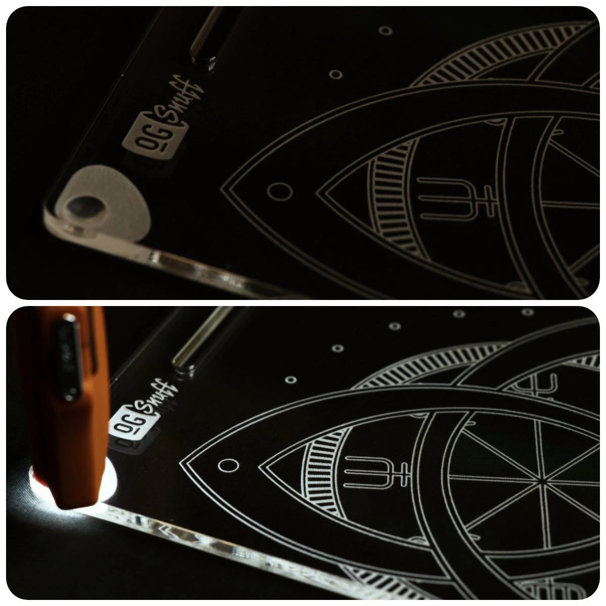 OG SNUFF Mandala Snuff Board – Plexiglas-Design mit Reflektorpad – Stil trifft Funktion -  from DieBallerei