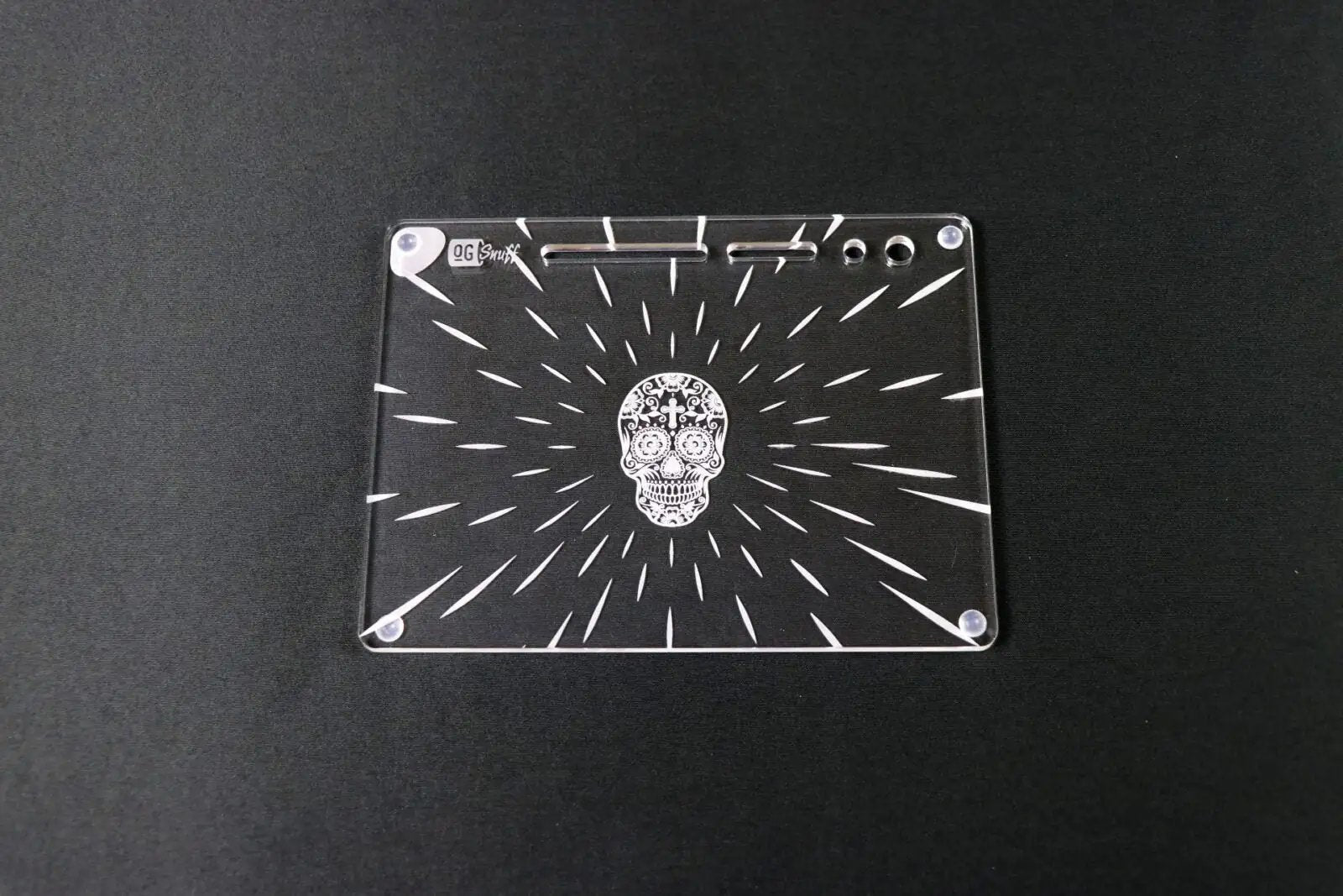 OG SNUFF Snuff Board „Skull Head“ – Präzision trifft Style – Leuchtendes Skull-Design -  from DieBallerei