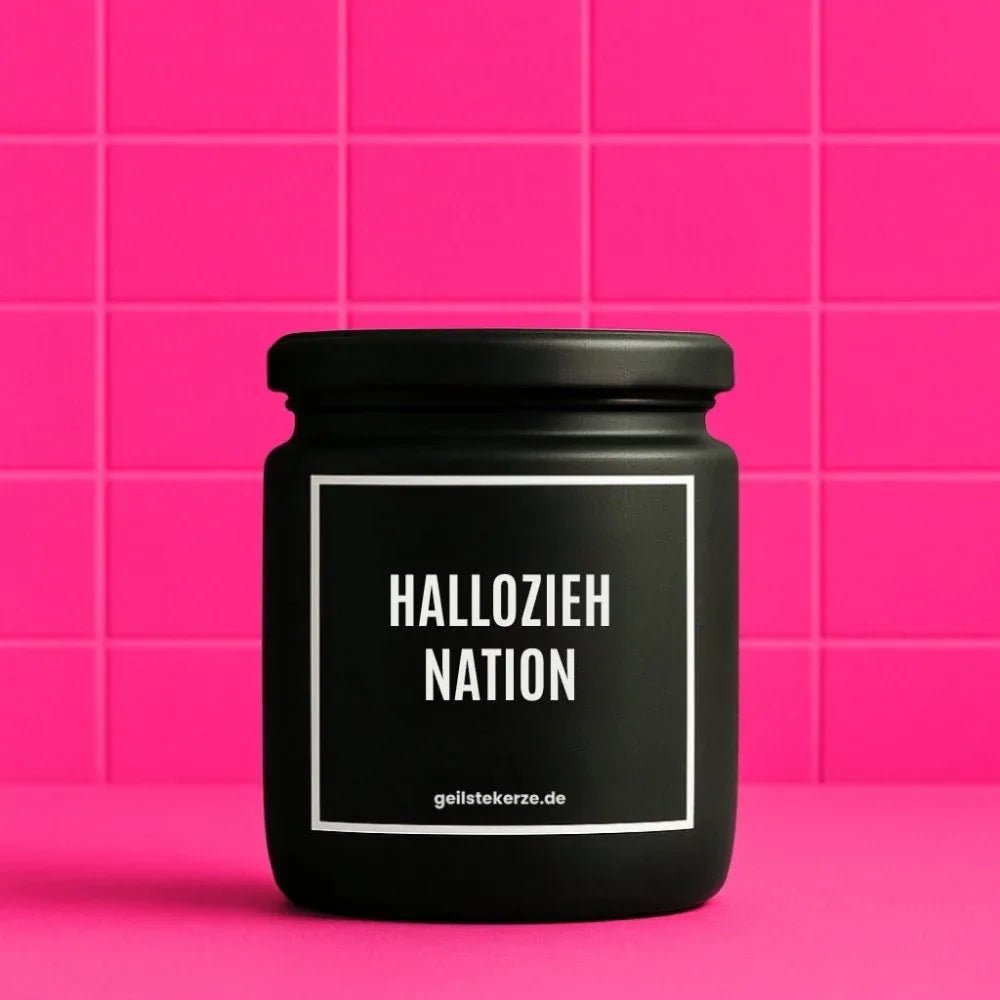 Duftkerze „HALLOZIEHNATION“ von geilstekerze – Ansicht 1