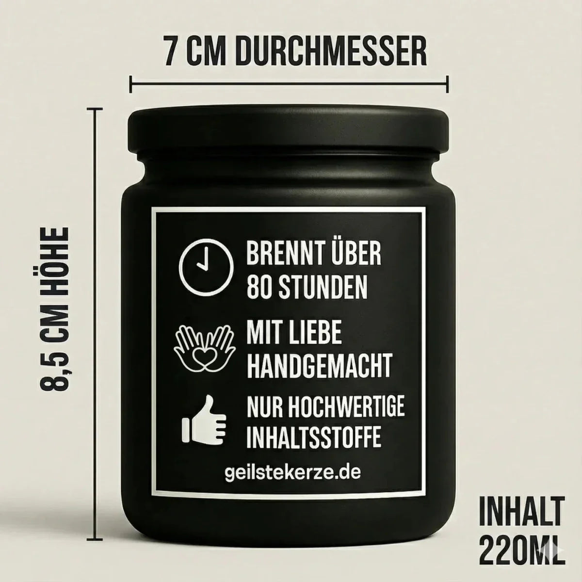Duftkerze „ICH HAB NEN HIGHLIGENSCHEIN!“ von geilstekerze – Ansicht 4