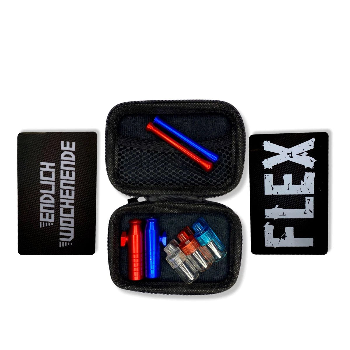 Praktisches Soft Case Set – Rot/Blau - Kompakt, vielseitig & stilvoll - Schnupftabakdose from DieBallerei