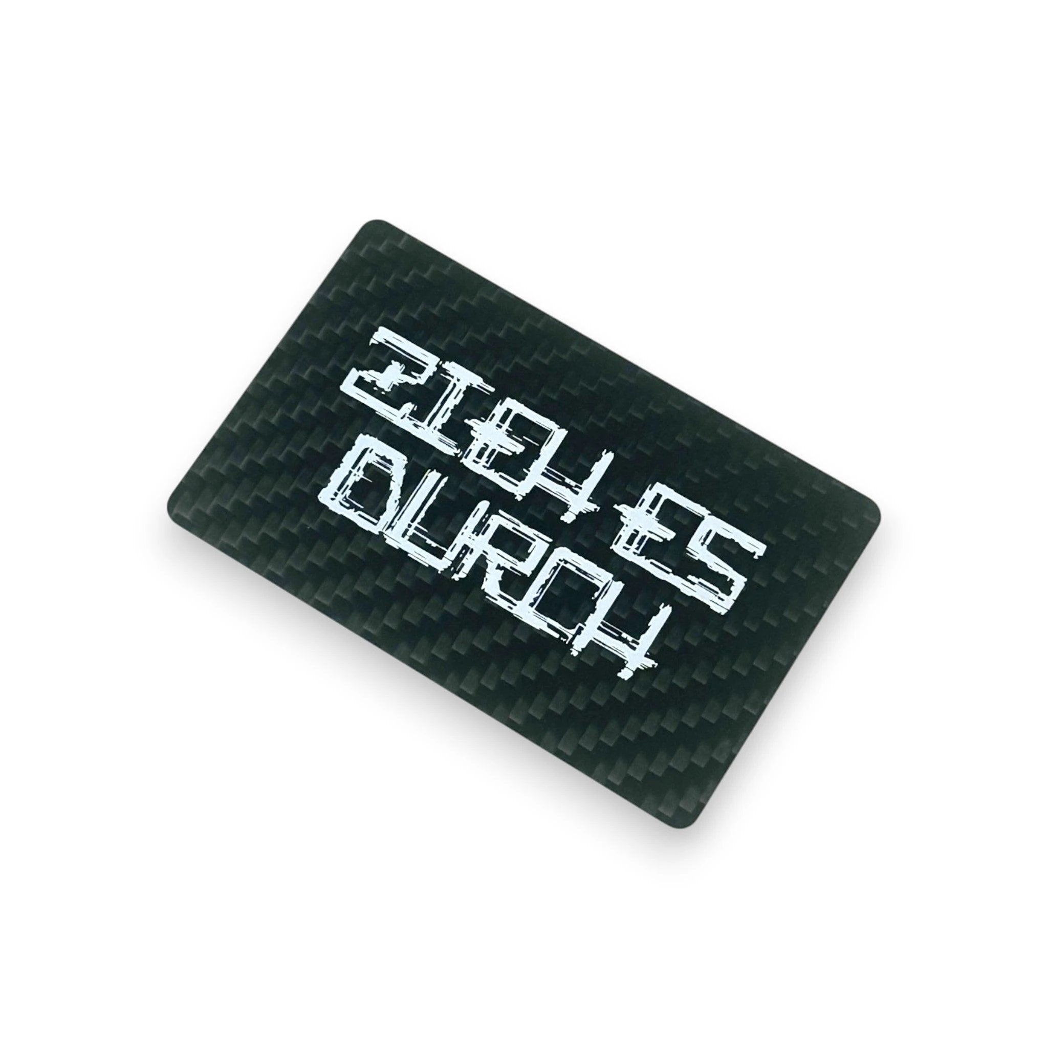 Stylische Hack Karte „ZIEH ES DURCH” aus Carbon -  from DieBallerei