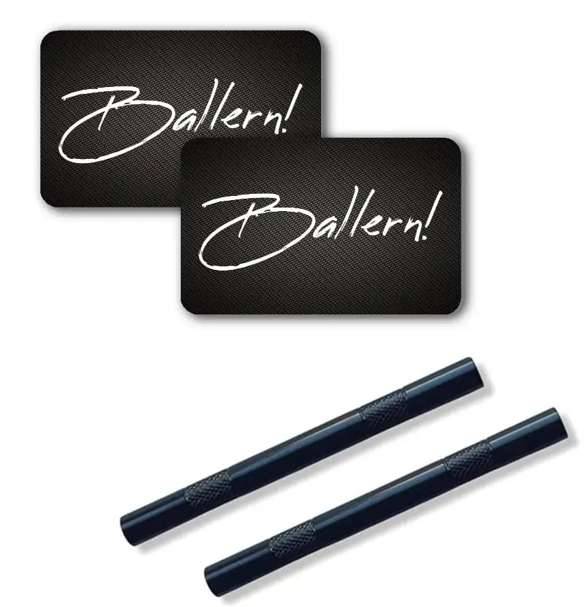 2er Röhrchen-Set mit „Ballern“ Hack-Karten – Stilvoll, stabil & praktisch -  from DieBallerei