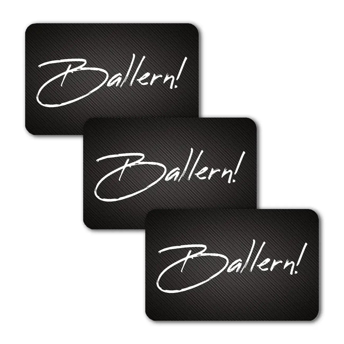 Hack-Karten Set „Ballern!“ im Carbon-Look – 3er-Pack -  from DieBallerei