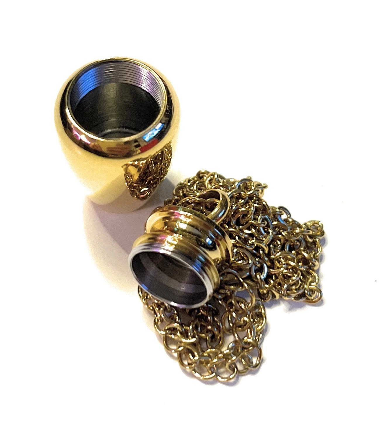 Edle Halskette mit befüllbarer Kapsel – Gold -  from DieBallerei