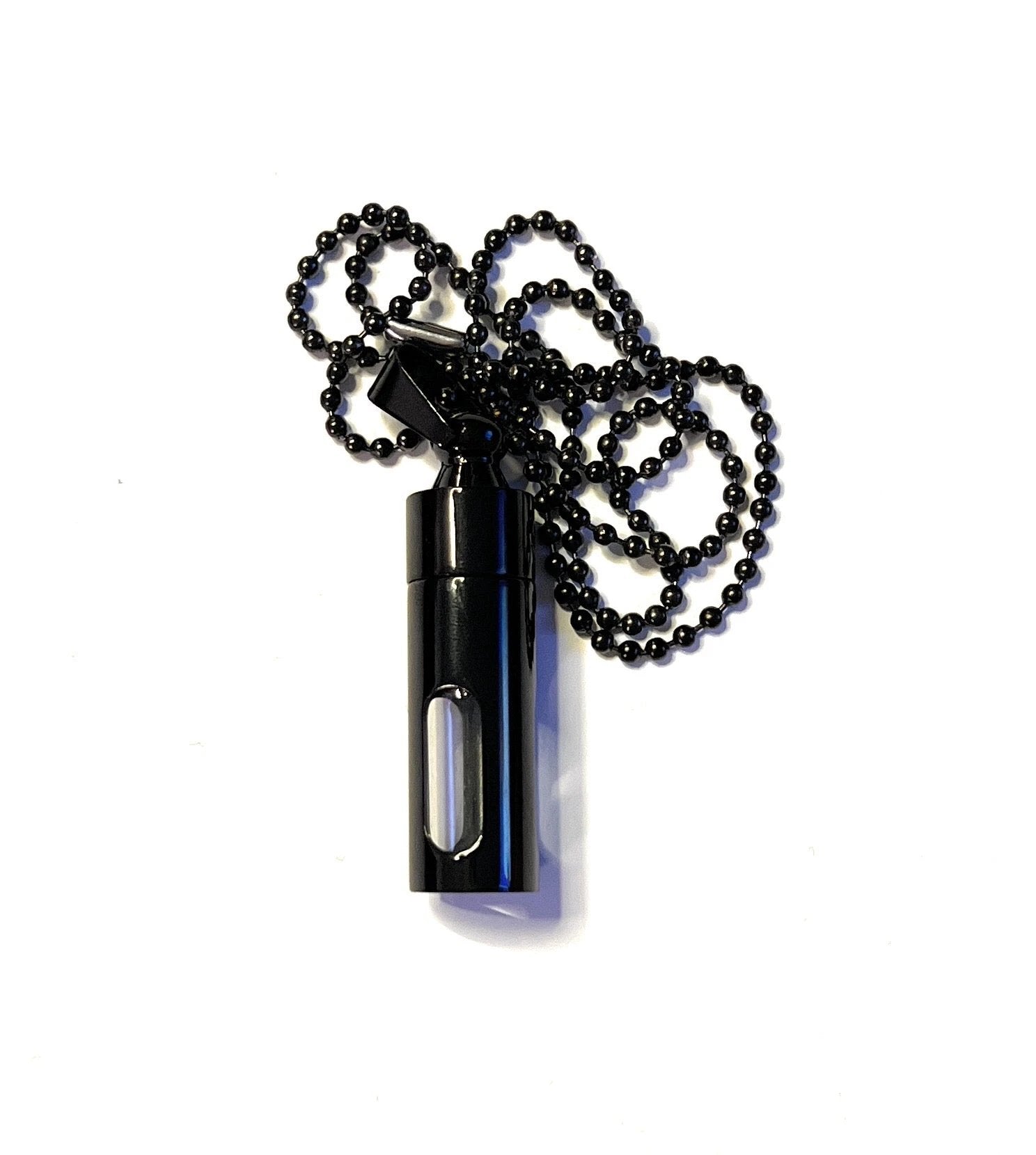Edle Halskette mit verschließbarer Pillenbox – Schwarz Transparent -  from DieBallerei