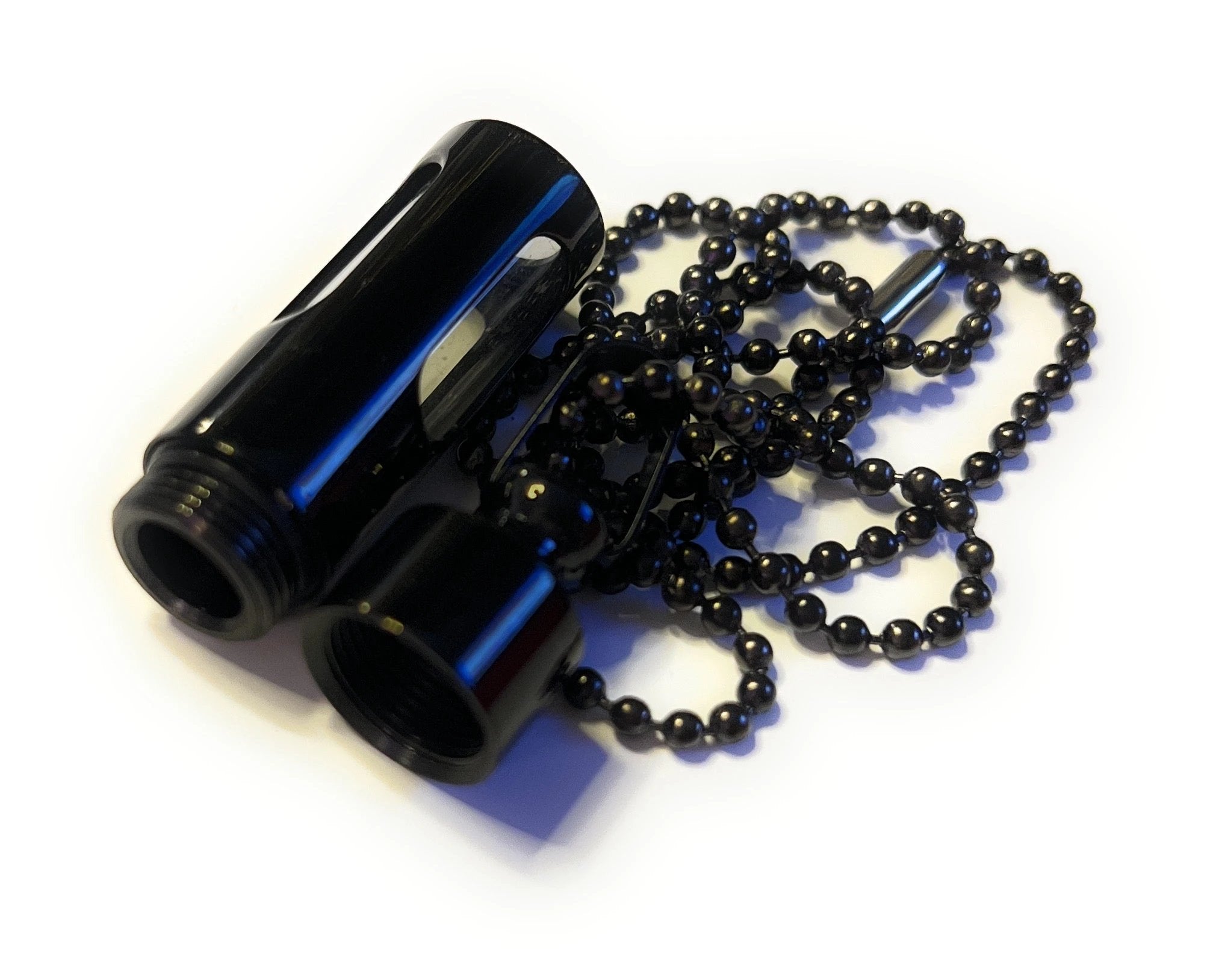 Edle Halskette mit verschließbarer Pillenbox – Schwarz Transparent -  from DieBallerei