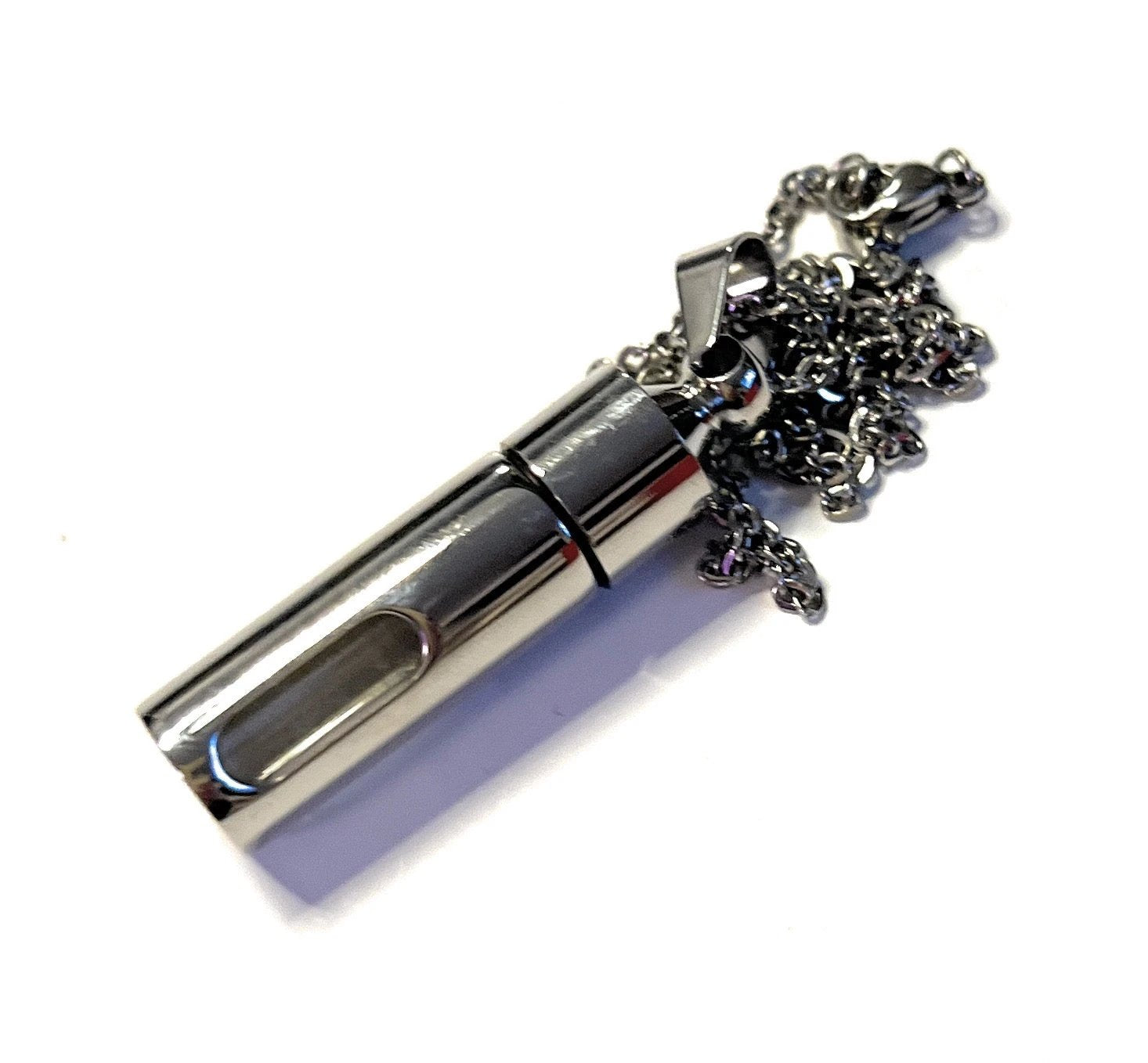 Edle Halskette mit verschließbarer Pillenbox – Silber Transparent -  from DieBallerei