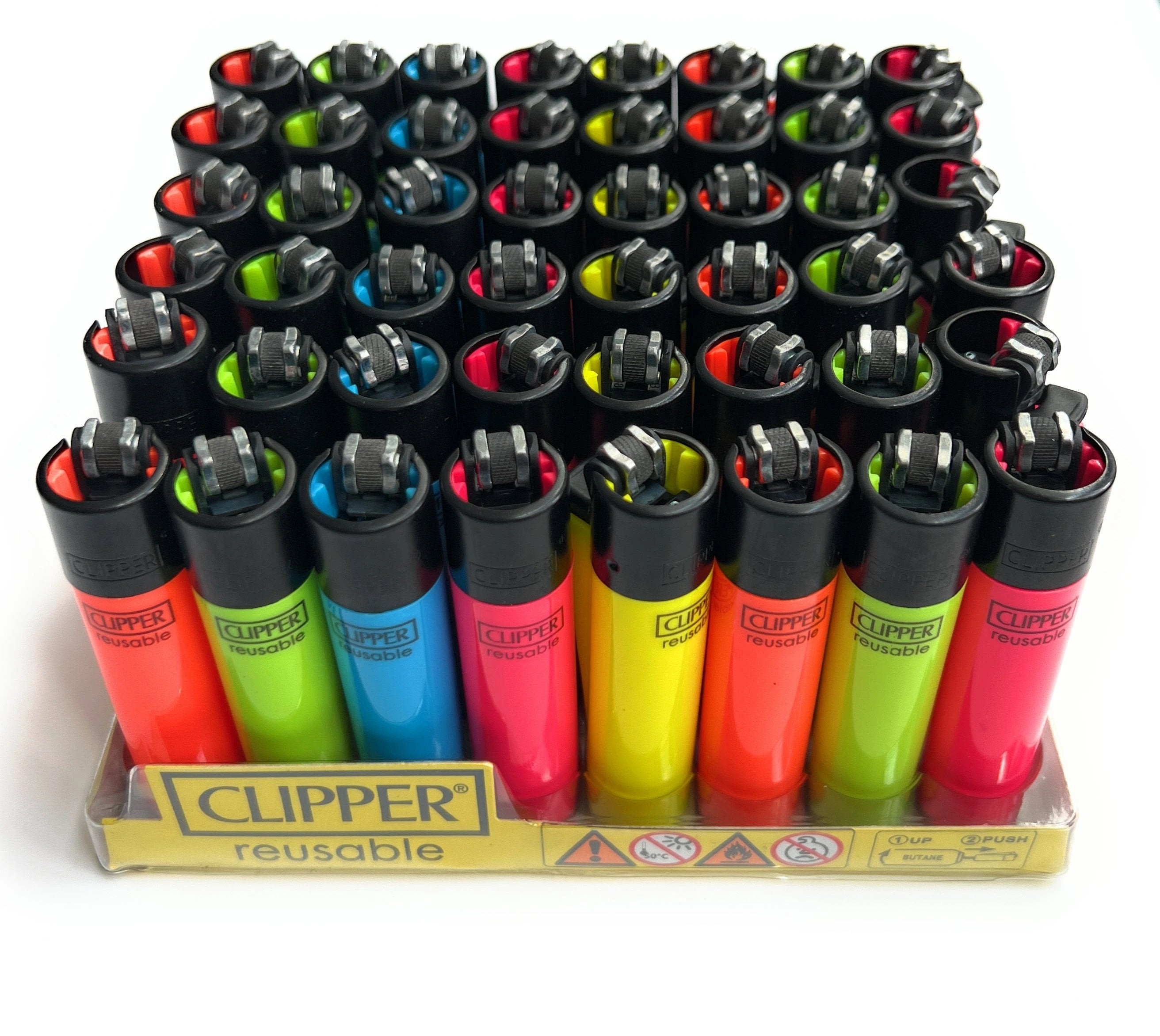 Clipper Feuerzeug 4er Set – Das Original in Neon Farben -  from DieBallerei