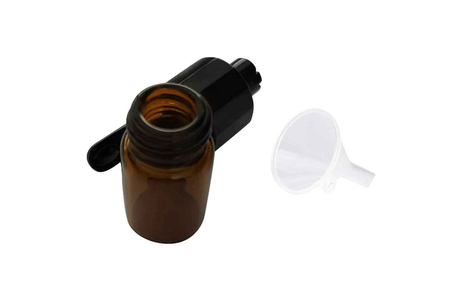 Spender mit ausklappbarem Löffel braun mit schwarzem Deckel inkl. Trichter -  from DieBallerei