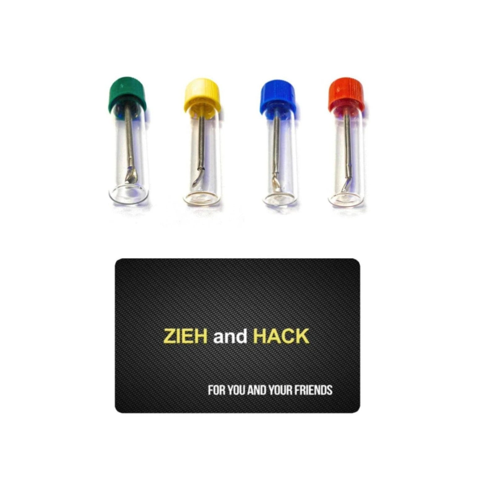 4 Klare Baller-Fläschchen mit Teleskoplöffel & Hack-Karte -  from DieBallerei