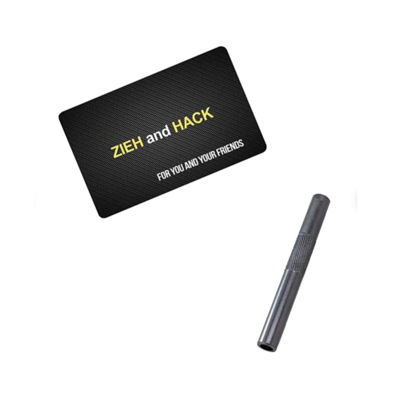 Röhrchen-Set – 1x Aluminium (Chrom, 70mm) inkl. Zieh-und-Hack-Karte -  from DieBallerei