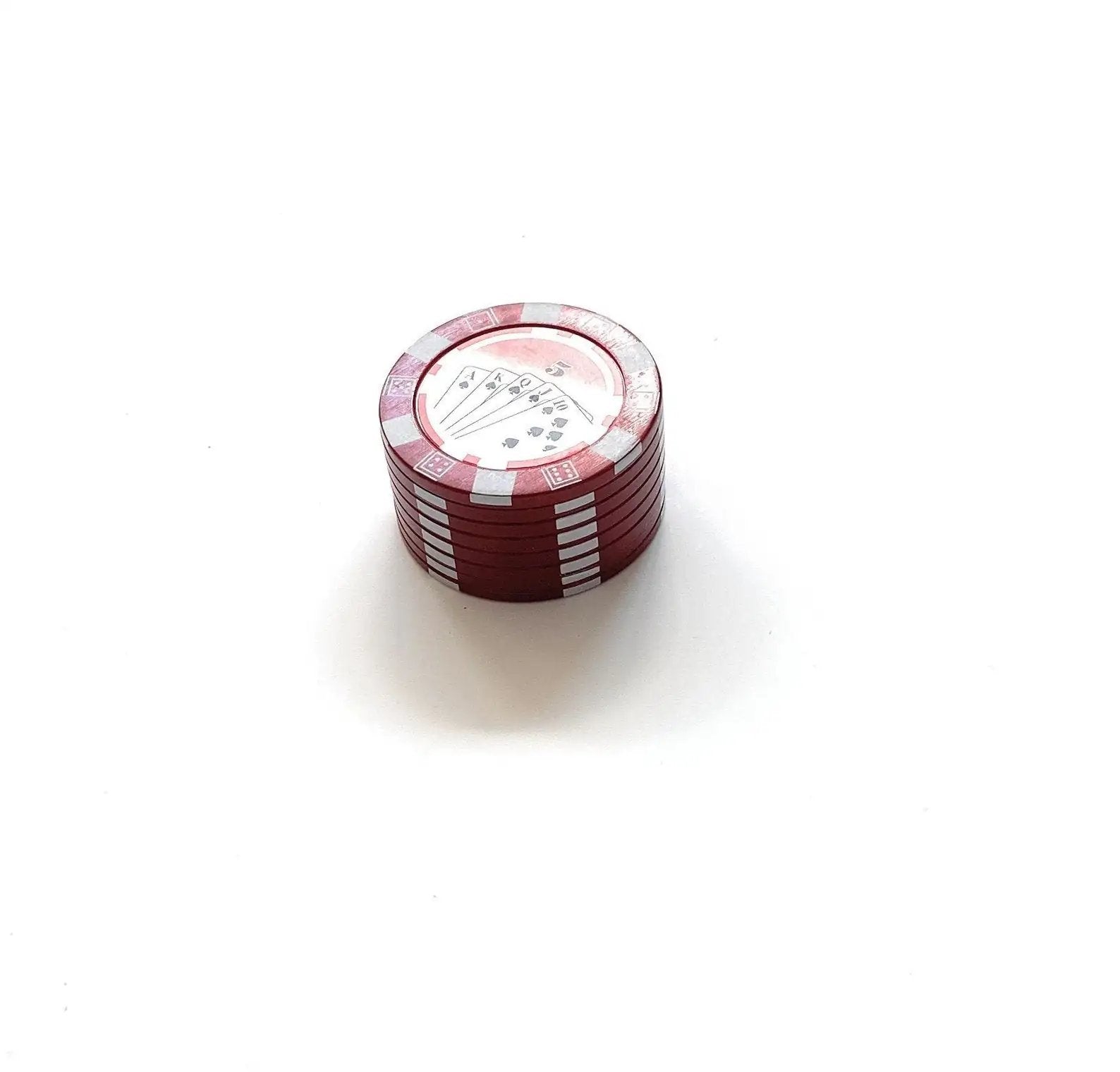 Grinder "Poker Chip" Rot 45mm – Stilvoll, Kompakt & Funktional -  from DieBallerei