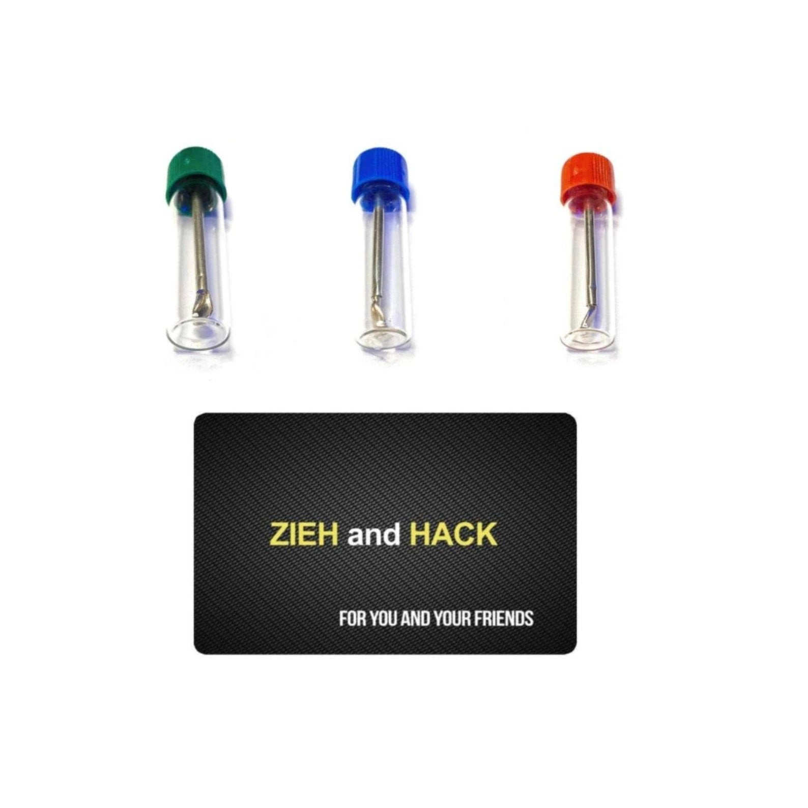 Set – 3 Baller-Fläschchen mit Teleskoplöffel & Zieh-und-Hack-Karte -  from DieBallerei