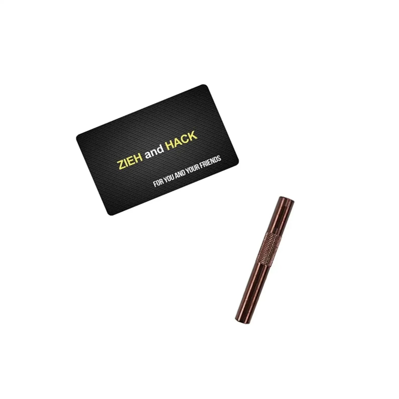 Röhrchen-Set – 1x Aluminium (Braun, 70mm) inkl. Zieh-und-Hack-Karte -  from DieBallerei