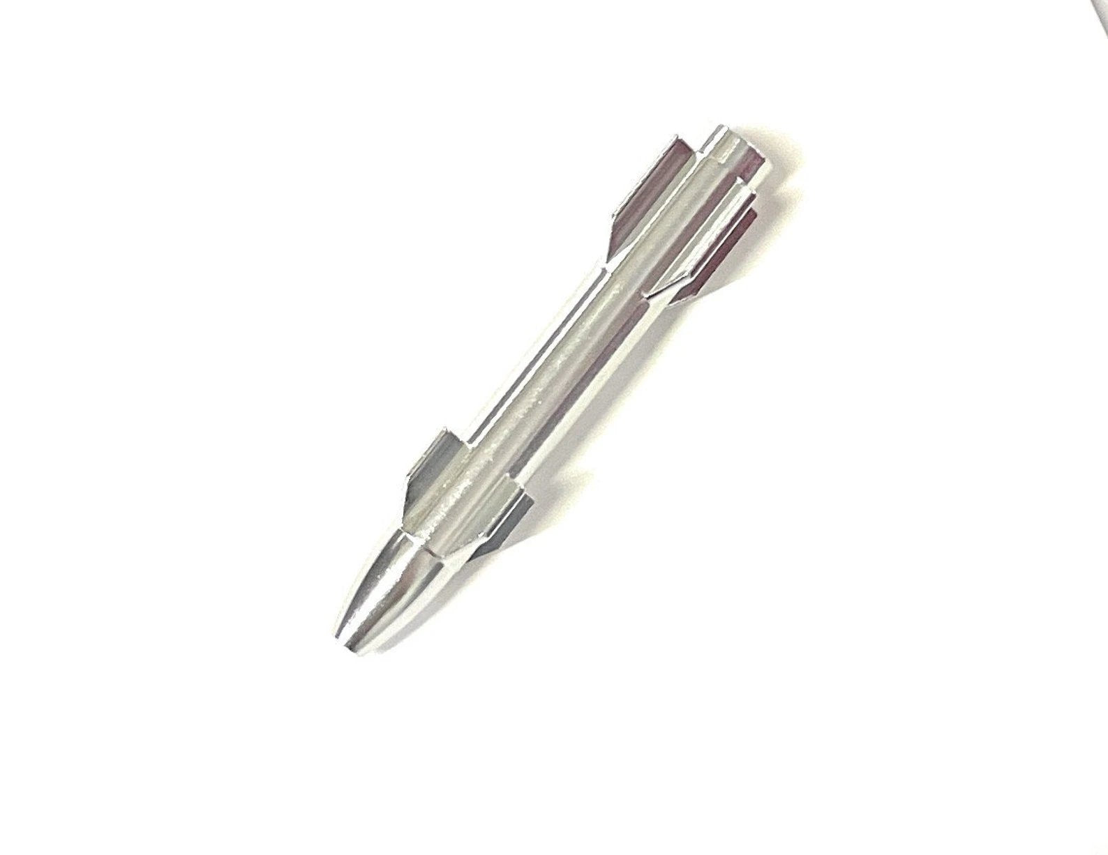 Ziehröhrchen aus Aluminium (7,7 cm, Silber, Raketen-Optik) – Stylisch & Robust -  from DieBallerei