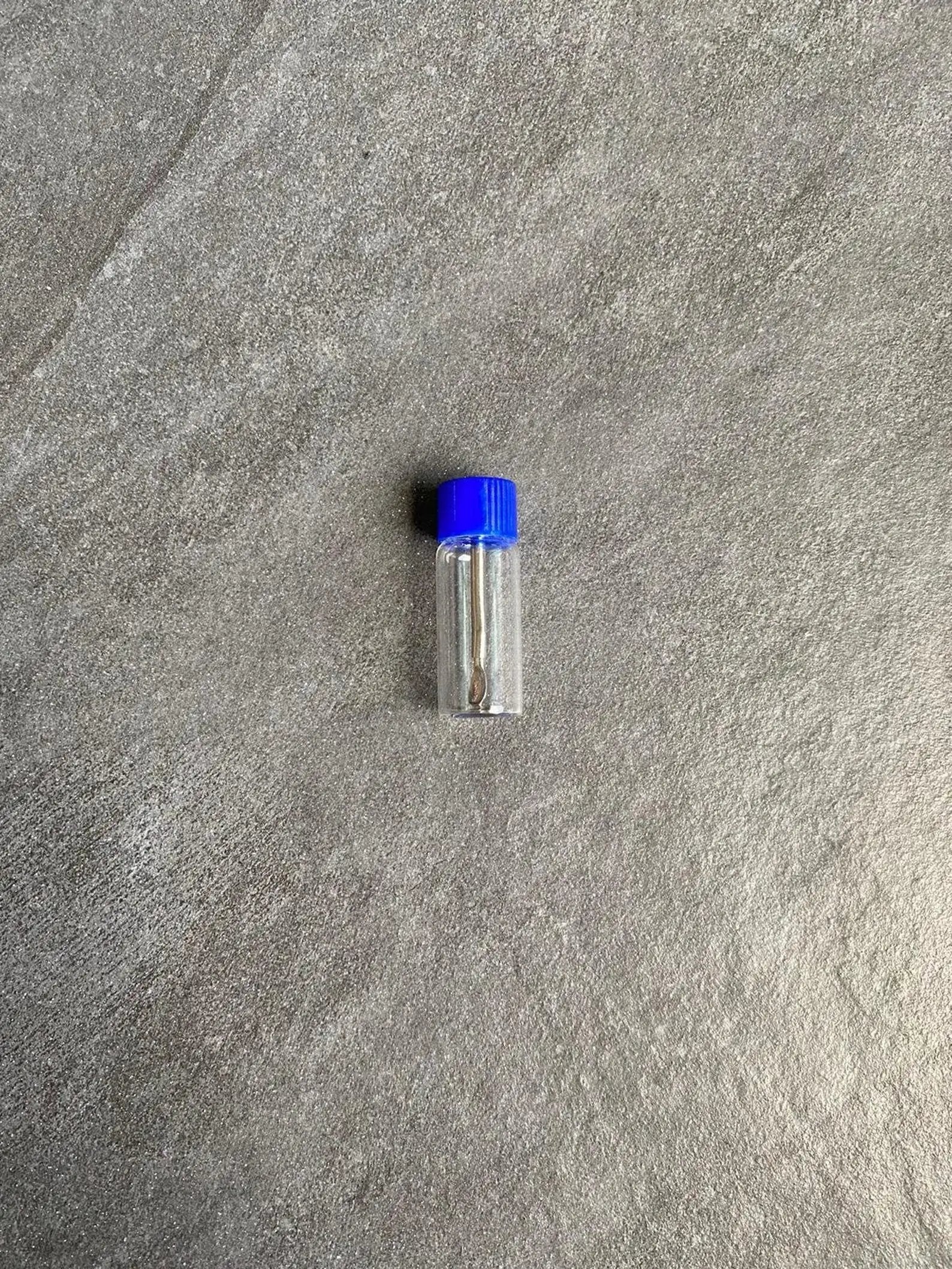 Baller-Fläschchen mit Teleskoplöffel – Klar mit blauem Deckel -  from DieBallerei