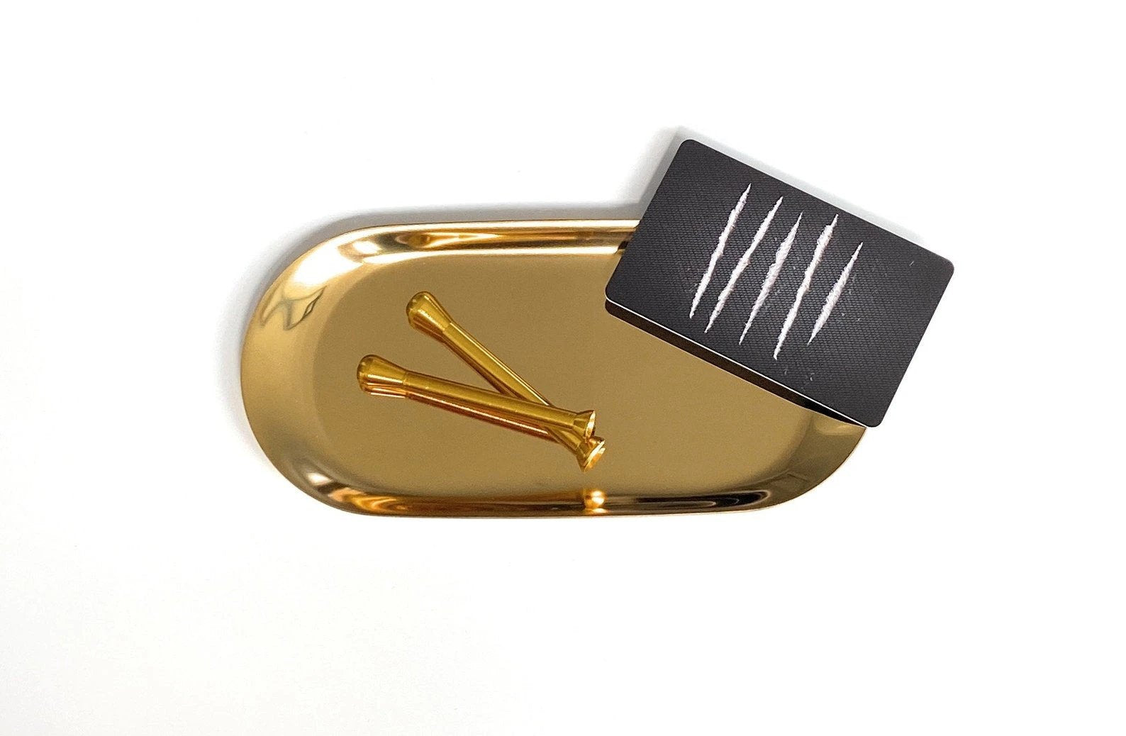 Set 'Gold' – 2x Ziehröhrchen, Hack-Karte & Metall-Unterlage mit erhöhtem Rand -  from DieBallerei