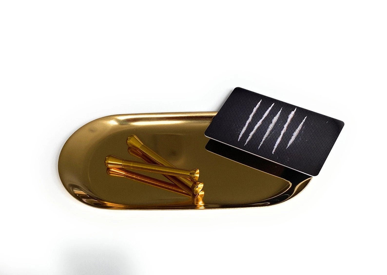 Set 'Gold' – 2x Ziehröhrchen, Hack-Karte & Metall-Unterlage mit erhöhtem Rand -  from DieBallerei