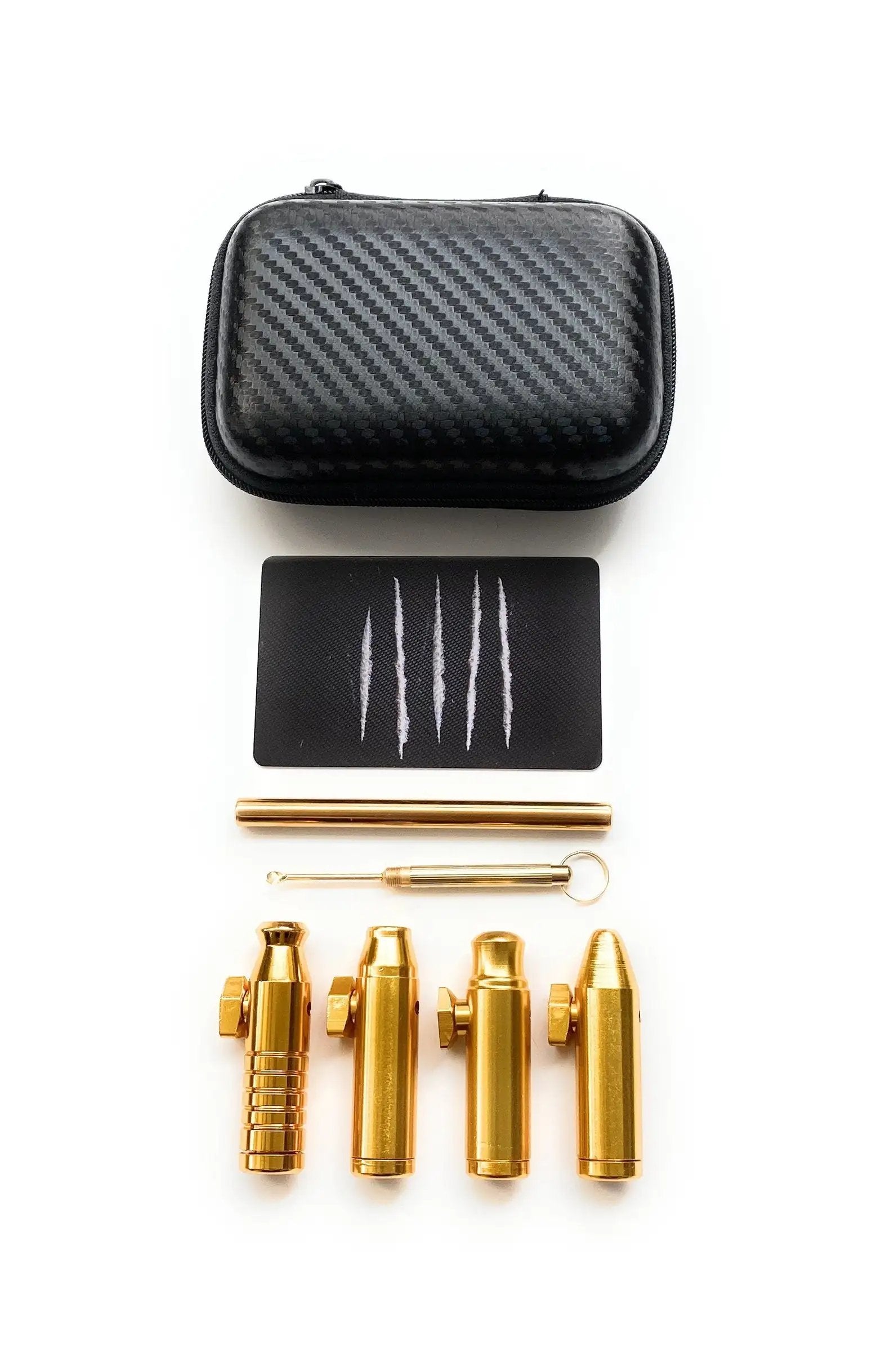 Set 'Golden 2' – Elegantes Zubehör mit 4 Dosierern, Gold-Ziehröhrchen & Soft Case -  from DieBallerei