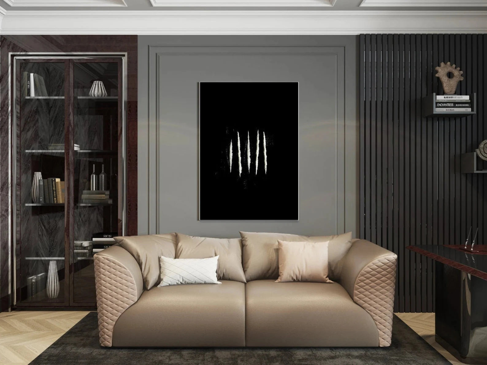 Poster „Lines“ – Stilvolles Design im DIN A3 Format mit Rahmen -  from DieBallerei