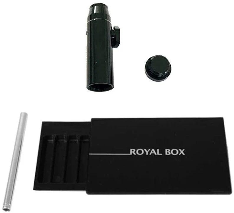 Royal Box Schwarz mit integriertem Röhrchen und Dosierer – Kompakt, Elegant & Vielseitig -  from DieBallerei