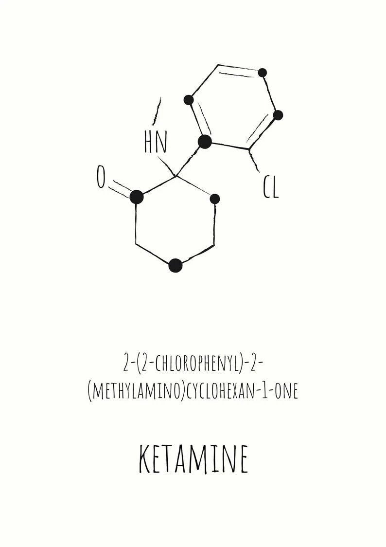Poster „Ketamine“ – DIN A3 mit schwarzem Rahmen -  from DieBallerei