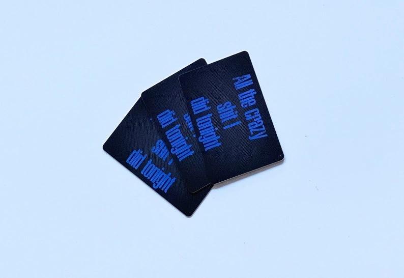 Zieh- und Hack-Karte "All the Crazy Shit I Did Tonight" – Stylisch, Langlebig & Hygienisch -  from DieBallerei