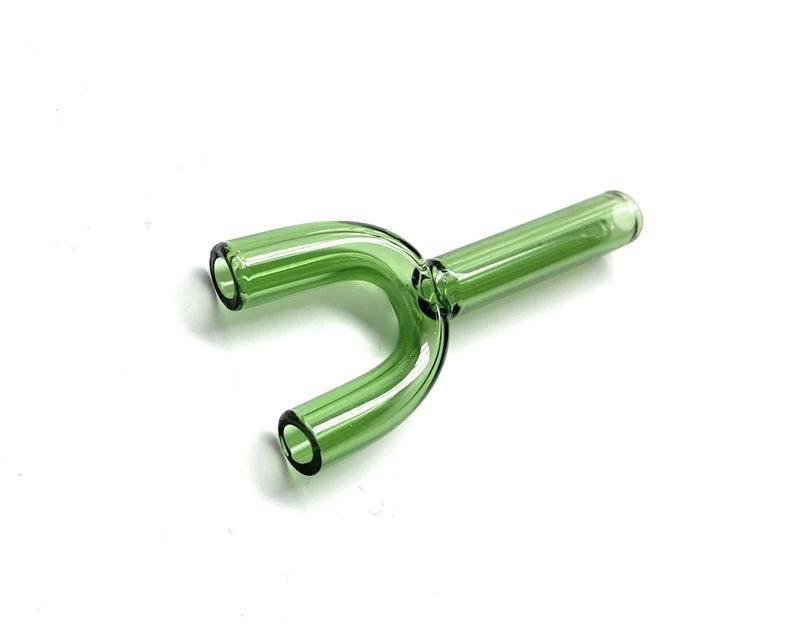 Doppel-Ziehröhrchen aus Glas (Grün, 65mm) – Ästhetisch & Stabil -  from DieBallerei