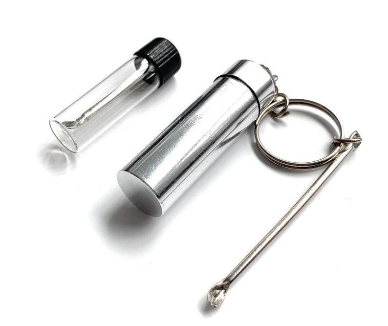 Baller-Fläschchen mit Teleskoplöffel + Aufbewahrungsbox mit Anhänger und Löffel -  from DieBallerei