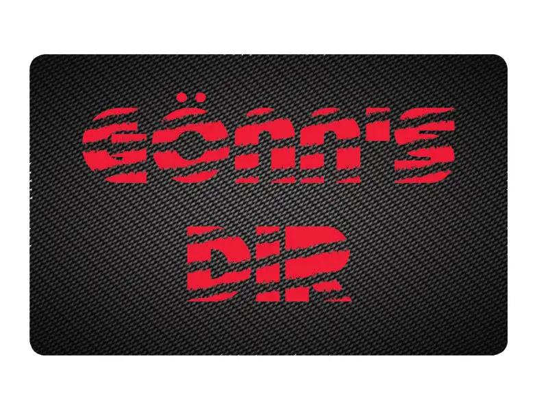 Zieh und Hack Karte im Carbon Look "Gönn's dir" rot – Stylisch und Praktisch -  from DieBallerei