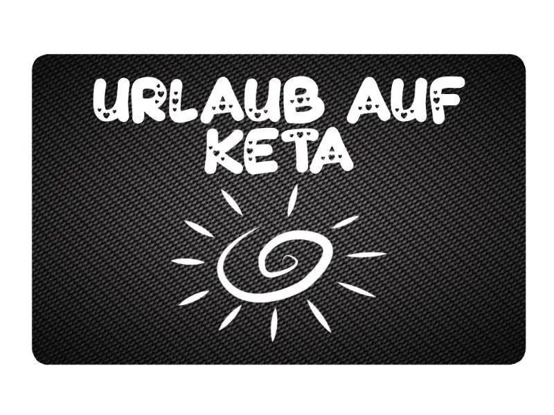 Zieh und Hack Karte im Carbon Look "Urlaub auf Keta" – Stylisch und Praktisch -  from DieBallerei