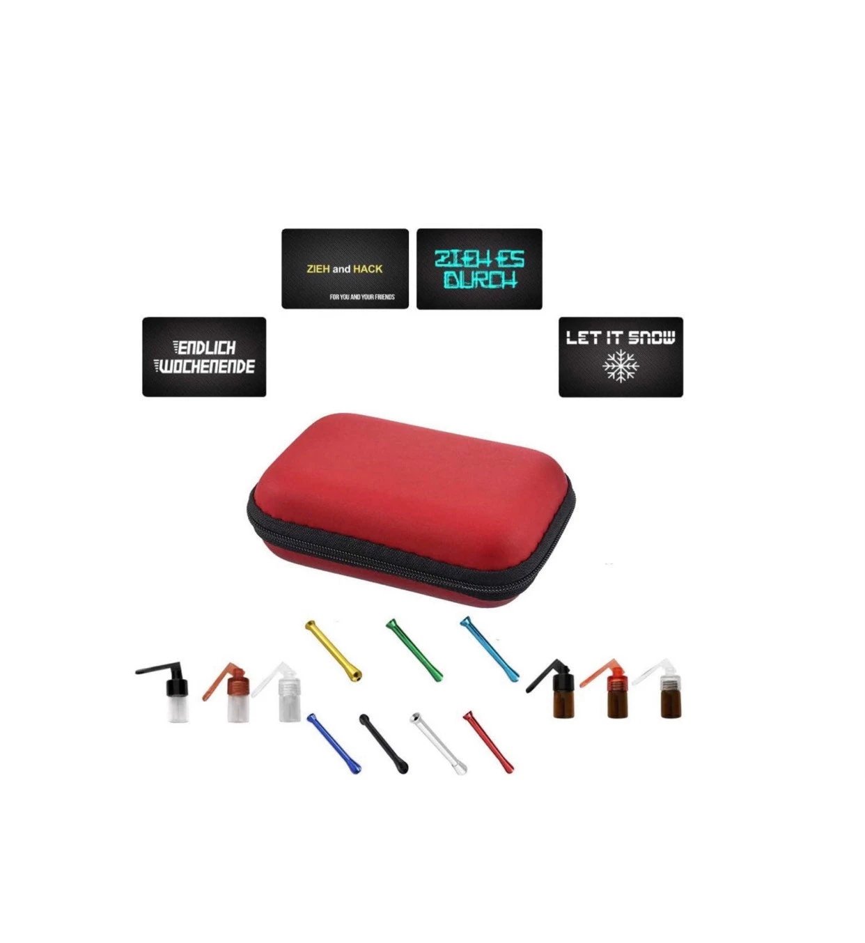 Rotes Hard Case – Praktisches Deluxe-Set für unterwegs mit viel Inhalt -  from DieBallerei