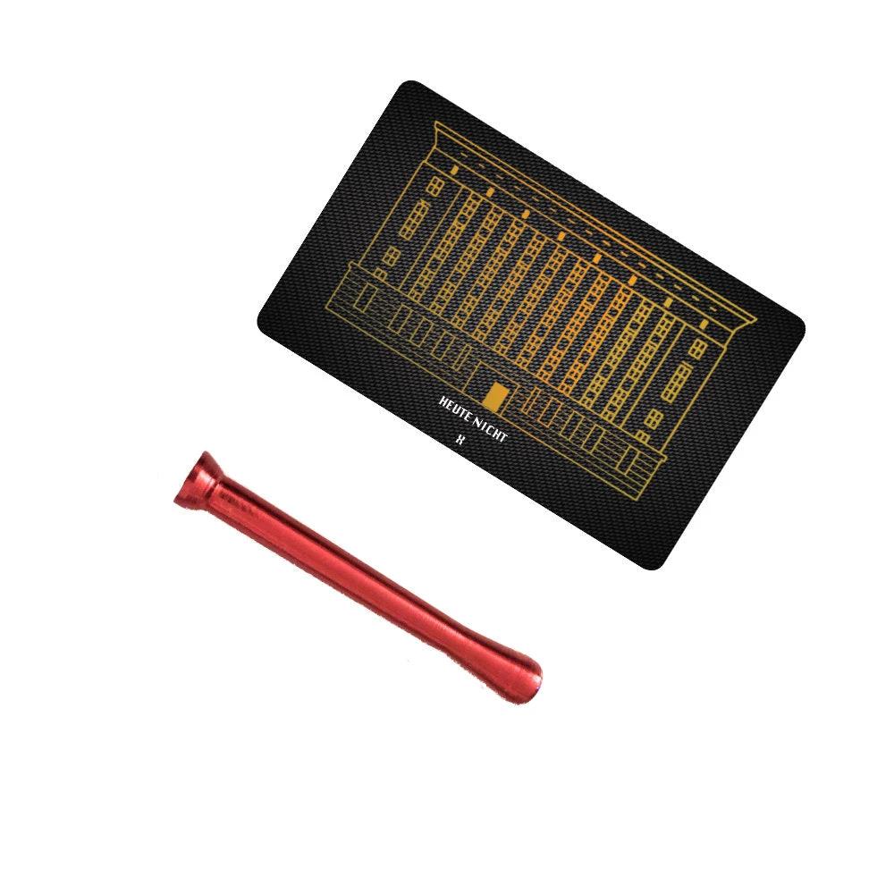 Praktisches Set – 1 Ziehröhrchen Rot & Berghain-Hack Karte -  from DieBallerei